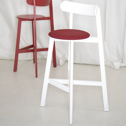 Contemporary bar chair - RODA  - Branca-Lisboa - indoor / oak / ash