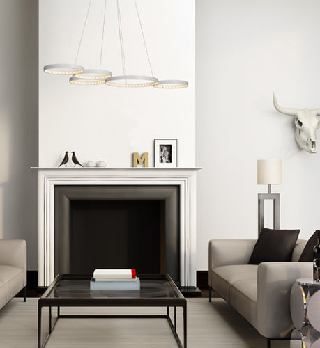 Pendant lamp - SUPER 8: 50 x 100 - Le Deun Luminaires - steel / brass / contemporary