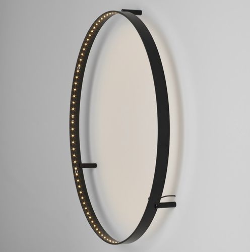 Contemporary wall light - CURVE 60 - Le Deun Luminaires - indoor / steel / round