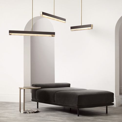 Pendant lamp - ARTÉS - cto lighting - brass / alabaster / contemporary
