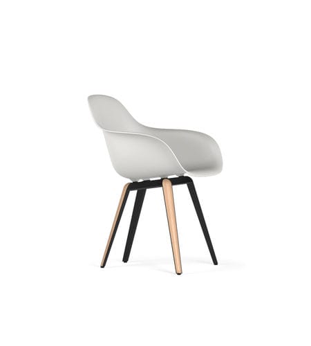 Contemporary chair - SLICE V9 - Kubikoff - indoor / polypropylene / wooden base