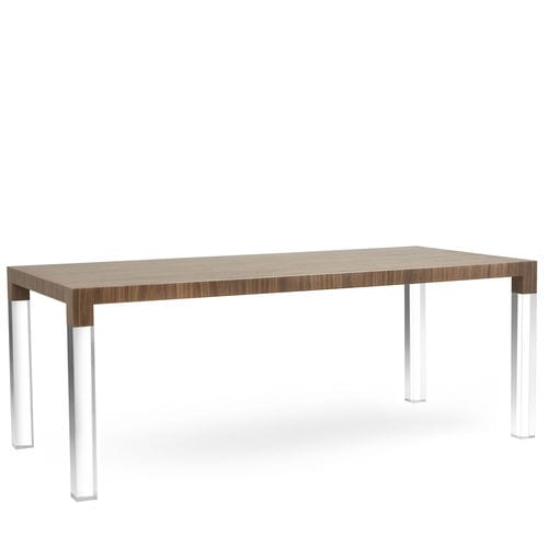 Contemporary table - MIES - Kubikoff - wooden / Plexiglas® / rectangular