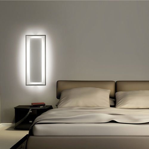 Original design wall light - UNIS LT - CINIER - indoor / steel / rectangular