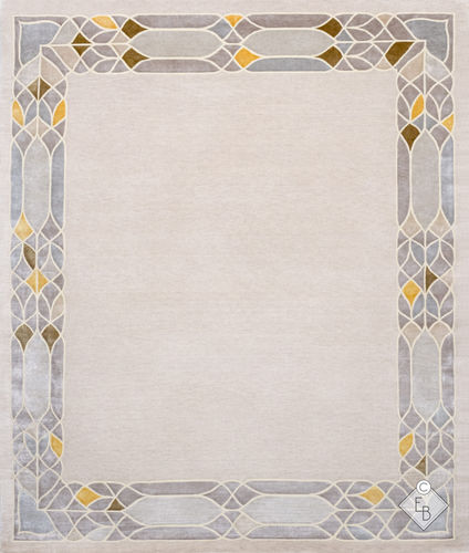 Contemporary rug - MAJORELLE CUMIN - Edition Bougainville - geometric / PET / wool