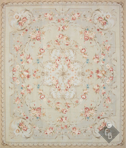 Traditional rug - CHAMPFLEURY STANDARD - Edition Bougainville - floral pattern / PET / wool