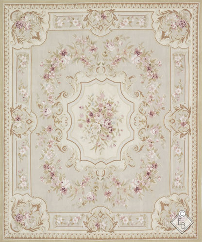 Traditional rug - TELMONT STANDARD - Edition Bougainville - floral pattern / PET / wool