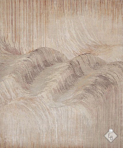 Contemporary rug - RIPPLE FLAMINGO - Edition Bougainville - patterned / bamboo fiber / wool