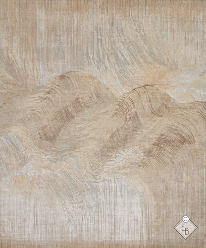 Contemporary rug - Ripple Blush - Edition Bougainville - patterned / bamboo fiber / wool
