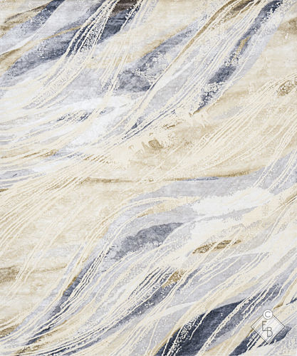 Silk rug - TYPHOON - Edition Bougainville - wool / rectangular / hand-knotted