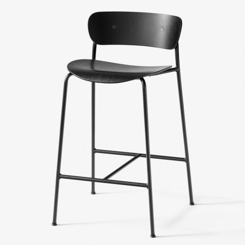 Contemporary bar chair - PAVILION  - Andtradition - indoor / fabric / leather