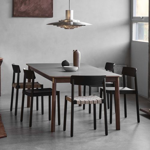 Contemporary dining table - PATCH - Andtradition - solid wood / solid wood base / rectangular