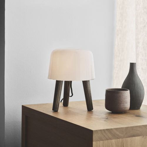 Table lamp - MILK  - Andtradition - blown glass / ash / contemporary