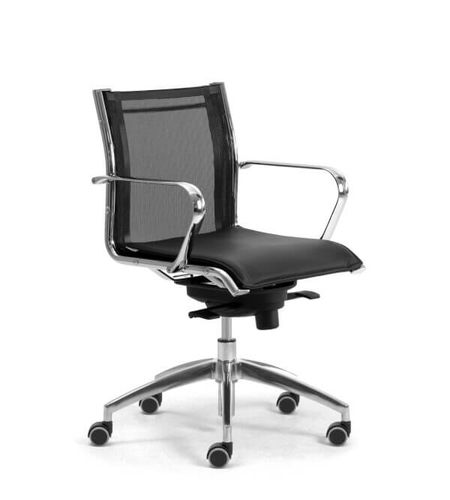Contemporary office chair - ORIGAMI RX - ZALF spa - indoor / in synthetic fabric / polished aluminum base