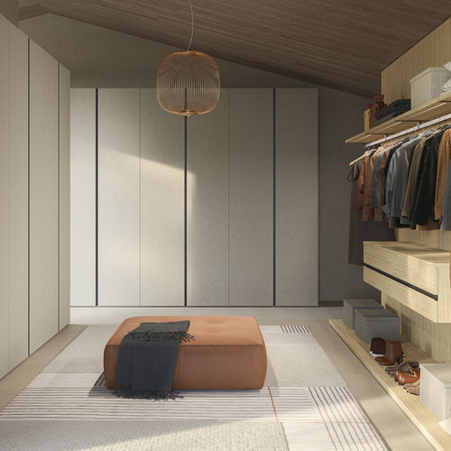 Modular walk-in wardrobe - FLEXY SM2526 - ZALF spa - contemporary / melamine / matte