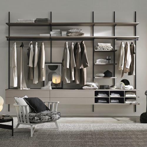 Modular walk-in wardrobe - FLEXY EASY SM013 - ZALF spa - wall-mounted / contemporary / metal