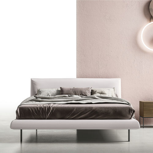 Double bed - BLUNT - ZALF spa - contemporary / with upholstered headboard / with side table