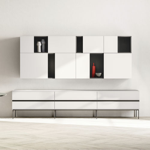 Modular sideboard - ZALF spa - wall-mounted / contemporary / painted metal
