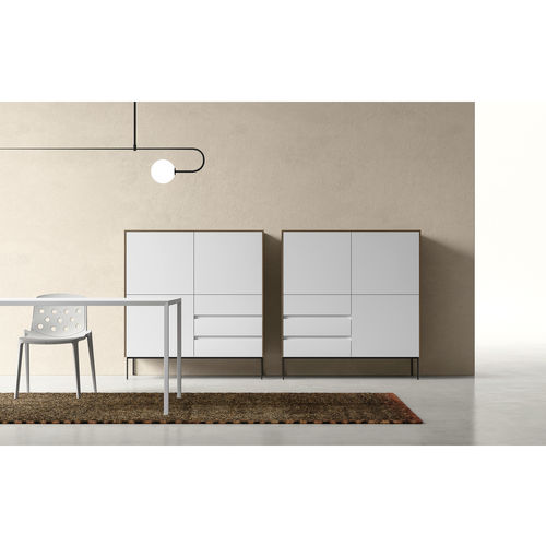 High sideboard - ZALF spa - contemporary / painted metal / 4-legged
