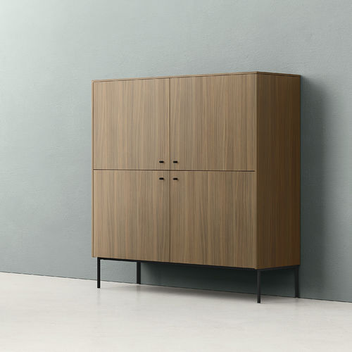 High sideboard - ZALF spa - contemporary / painted metal / with swing doors