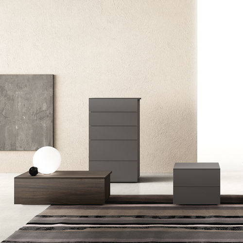 Contemporary bedside table - SET - ZALF spa - melamine / rectangular / square