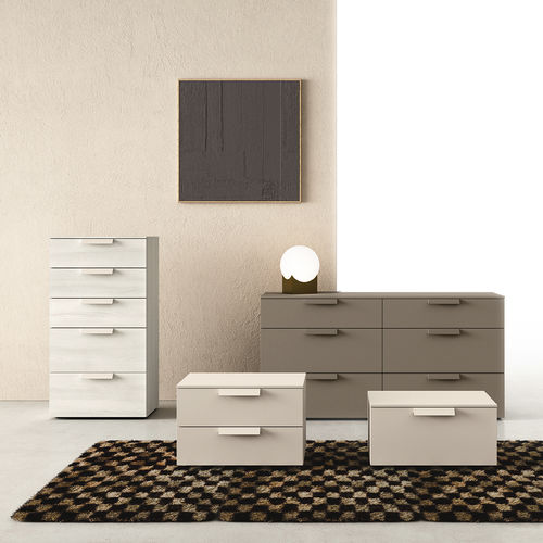 Contemporary bedside table - RASTER - ZALF spa - melamine / rectangular / square