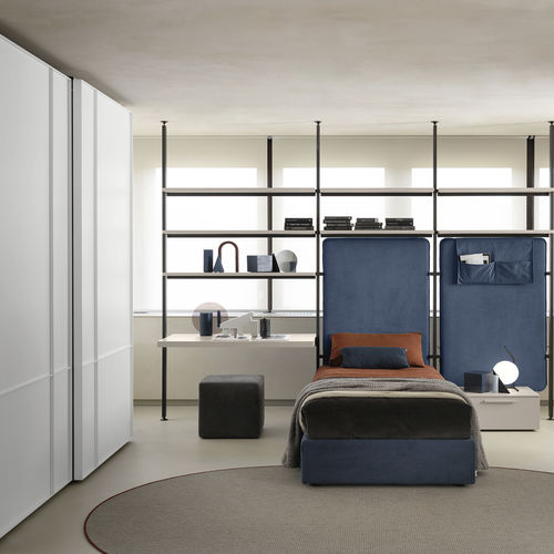 Blue children's bedroom furniture set - SM2104 - ZALF spa - fabric / melamine / boys