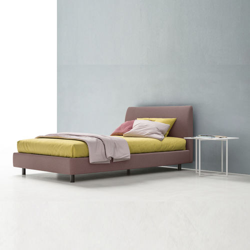 Single bed - SPOON - ZALF spa - contemporary / with upholstered headboard / with side table