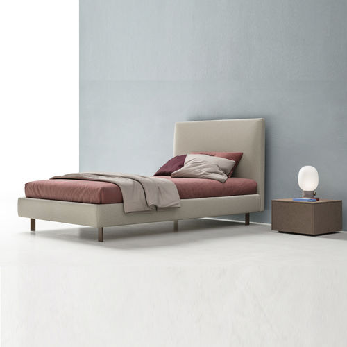 Single bed - LUK BIG - ZALF spa - contemporary / with upholstered headboard / with side table