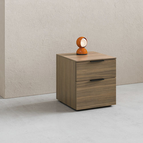 Contemporary bedside table - SPEED - ZALF spa - melamine / rectangular / with drawer