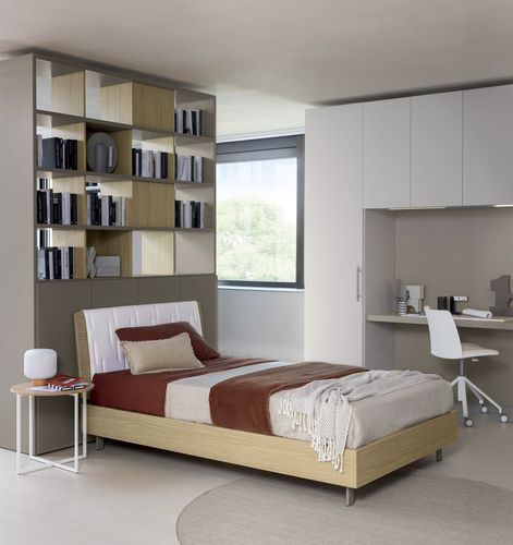 Single bed - TABLET - ZALF spa - contemporary / with headboard / with in-base storage