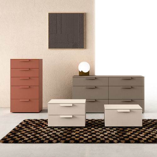 Chest of drawers with drawer - RASTER - ZALF spa - for bedroom / terracotta color