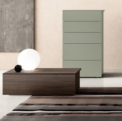 Contemporary bedside table - SET - ZALF spa - wooden / wooden base / rectangular