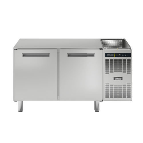 Stainless steel prep table - 110904 - ZANUSSI PROFESSIONAL - refrigerated / with storage compartment / commercial