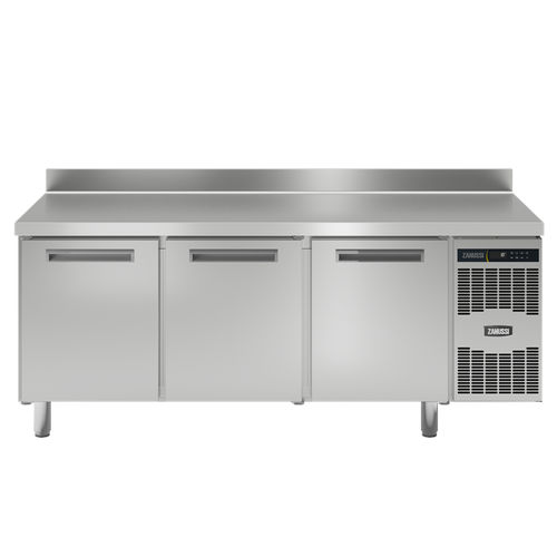 Stainless steel prep table - 110916 - ZANUSSI PROFESSIONAL - refrigerated / with storage compartment / commercial