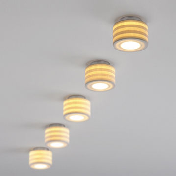 Contemporary ceiling light - TJAO - STENG - round / porcelain / halogen