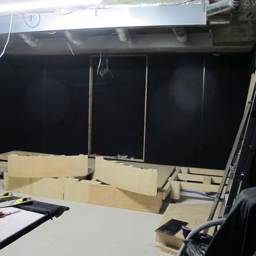 Acoustic wall panel - VOTRE CINEMA - fabric / wooden / rectangular