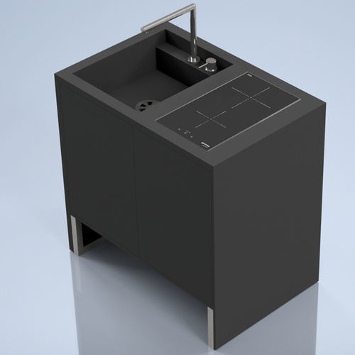 Solid Surface countertop - Cel Components s.r.l. - for public space / kitchen / gray