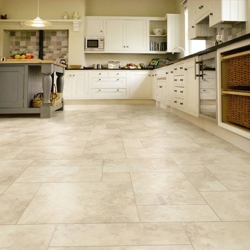 PVC flooring - ART SELECT : LM03 ALDERNEY LIMESTONE - KARNDEAN - residential / tile / strip