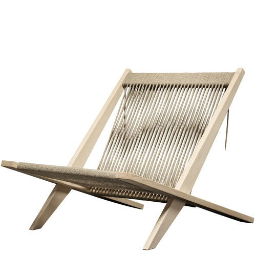 Contemporary chair - pp 106  - PP MØBLER - indoor / rope / wooden base