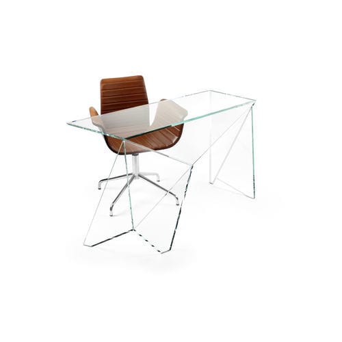 Executive desk - Origami - Barberini & Gunnell - free-standing / original design / tempered glass