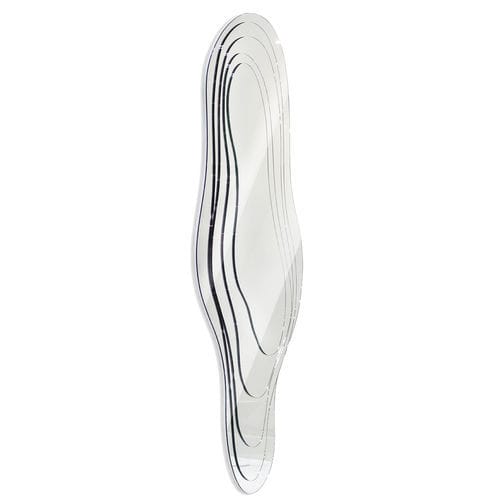 Wall-mounted mirror - Livelli - Barberini & Gunnell - original design / curved / lacquered wood