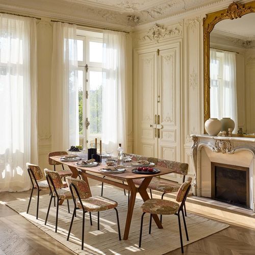 Modern dining chair - YSABEAU ALISIA - MADURA - indoor / wooden / fabric