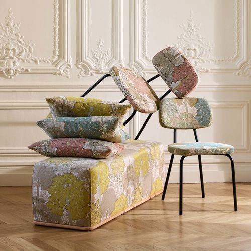 Modern dining chair - YSABEAU - MADURA - indoor / wooden / fabric