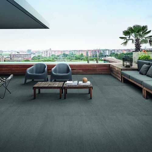 Porcelain stoneware tile - MYSTONE BASALTO - MARAZZI - natural finish / indoor / outdoor