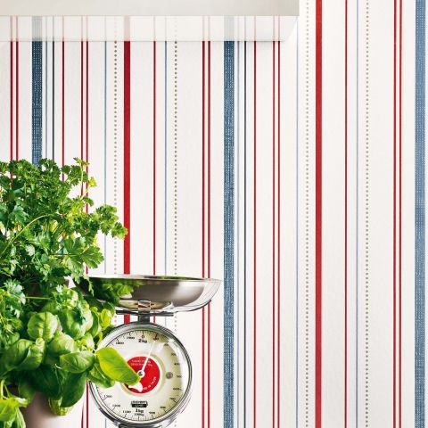 Contemporary wallpaper - MY MOMENTS - Rasch - floral / nature pattern / striped