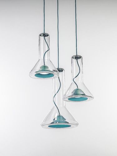 Contemporary chandelier - WHISTLE : PC961 - BROKIS - blown glass / metal / handmade