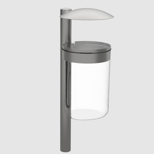 Public trash can - TOSCANE - CITYNOX - floor-standing / stainless steel / hooded