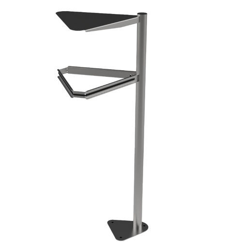 Public trash bag holder - CITYNOX - floor-standing / stainless steel / outdoor