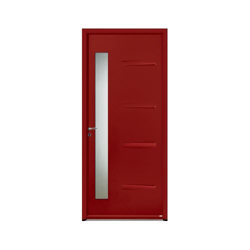 Entry door - AKITA - ZILTEN - steel / swing / contemporary