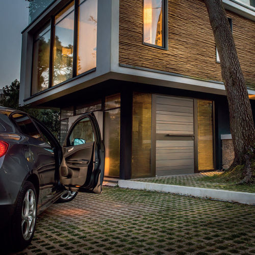 Entry door - NATIV 9 FUSION - ZILTEN - solid wood / aluminum / swing